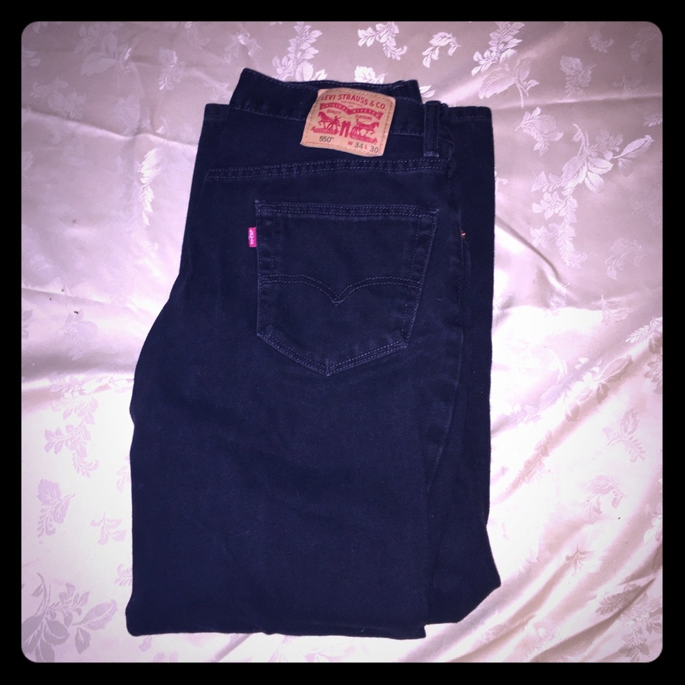 Black denim Levi Jeans 550s W34 L30